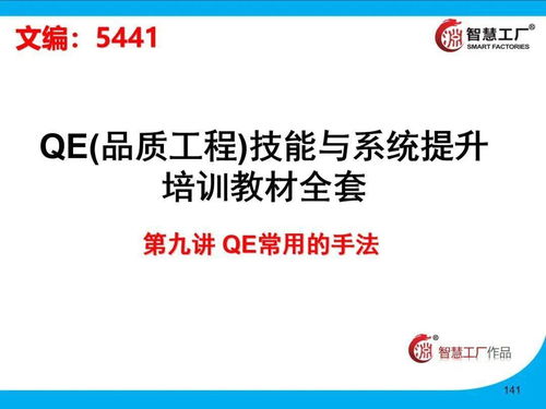 工廠高管必讀 QE技能與系統提升培訓全套指南